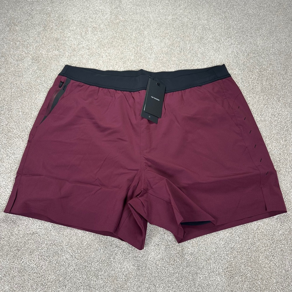 Ten Thousand Mens XXL Interval Short Maroon 5" Liner Training Gym Athletic HIIT